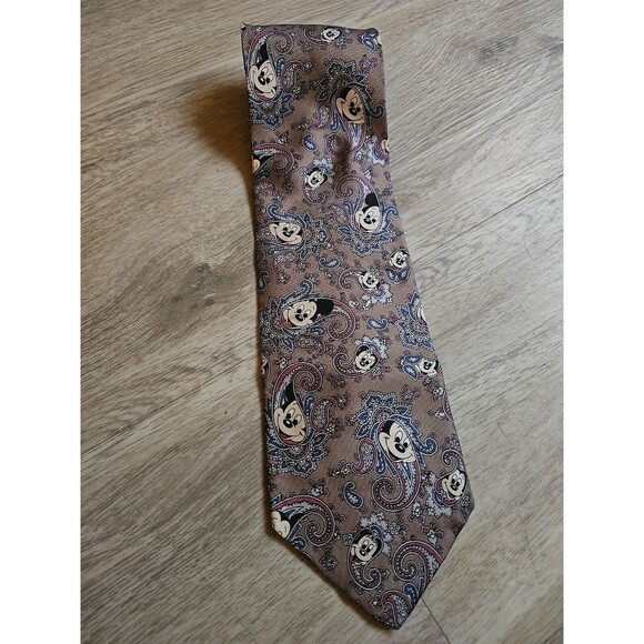 Vintage Disney Mickey Mouse Balancine "The Tie Works" Men's Silk Tie USA Made - Picture 1 of 5